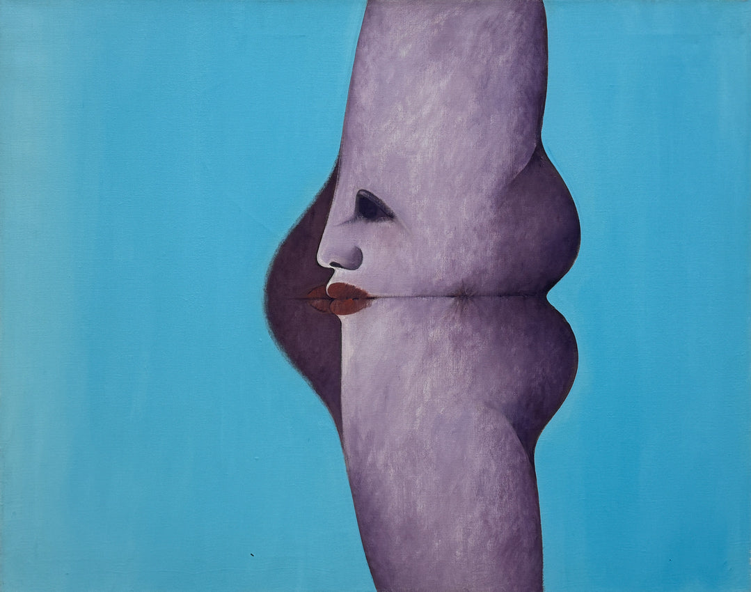 ALBERT RADOCZY - Divided Face - Oil on Canvas - 30"x25" - 1968