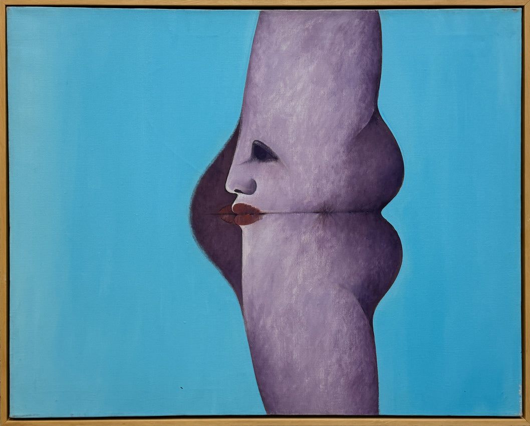ALBERT RADOCZY - Divided Face - Oil on Canvas - 30"x25" - 1968