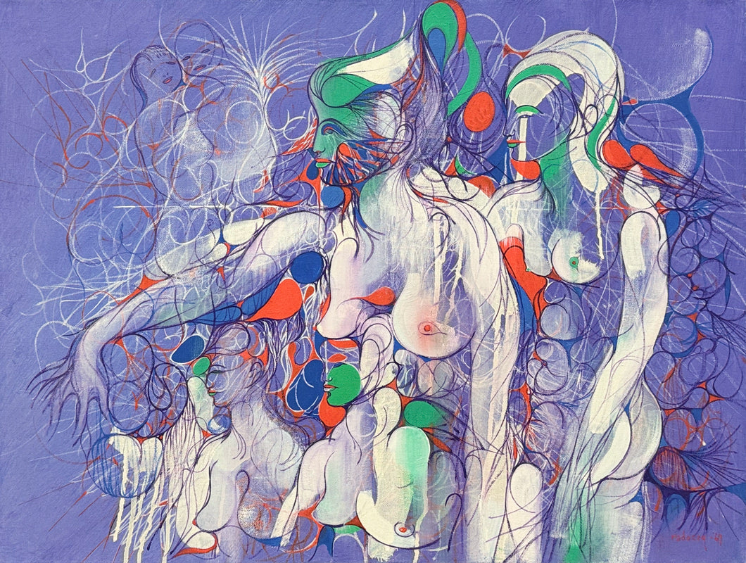 ALBERT RADOCZY - Flores Multiples in Line - Oil on Canvas - 18"x24" - 1967
