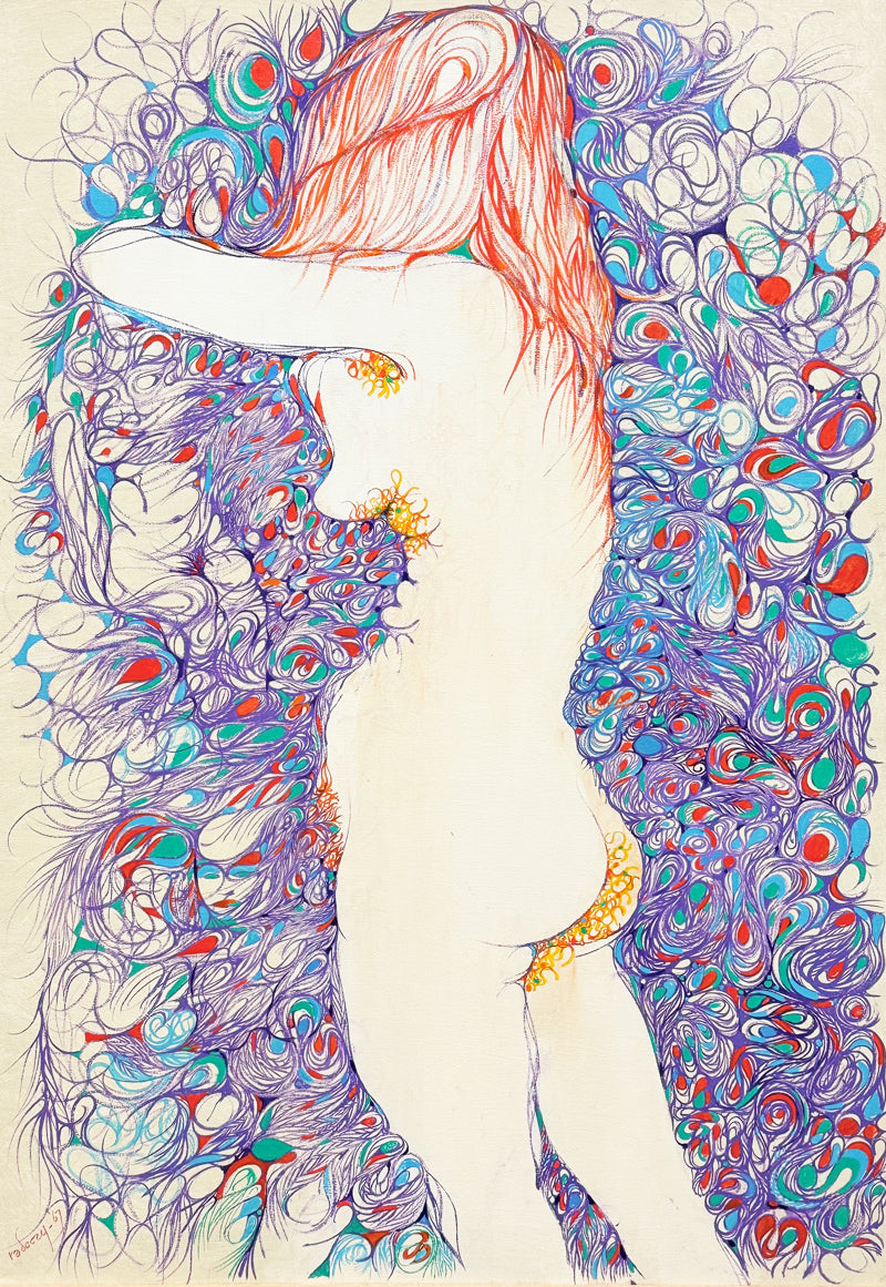 ALBERT RADOCZY - Portrait of Flores in Multitudes - Oil on Canvas - 40"x30" - 1967
