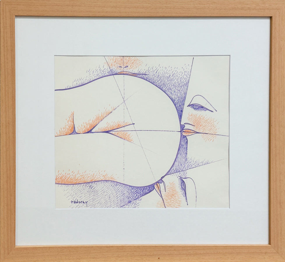 ALBERT RADOCZY - Sensual Triage - Oil on Paper - 11"x14" - 1960