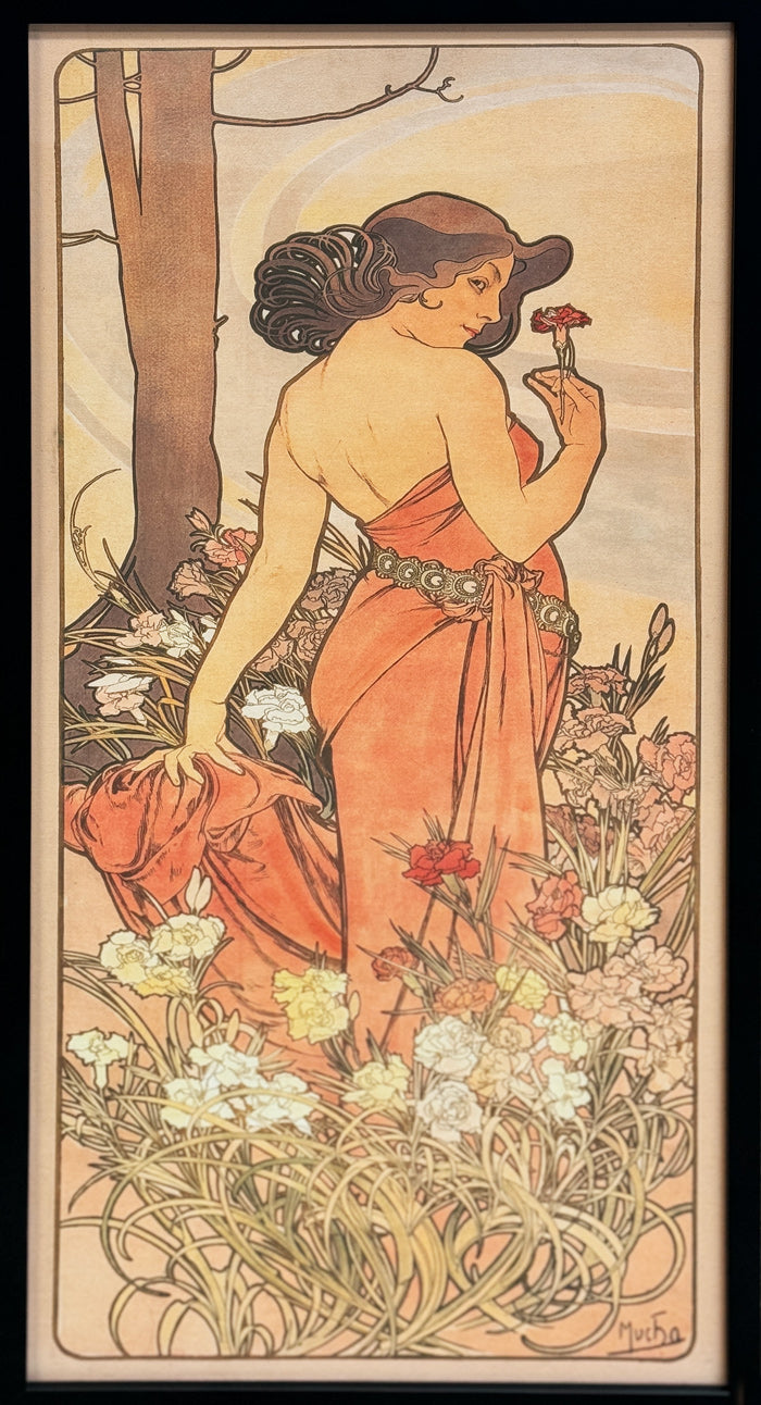 ALPHANSO MUCHA - Seasons, Original Poster, Set of 4 - Each: 27"x11.5"