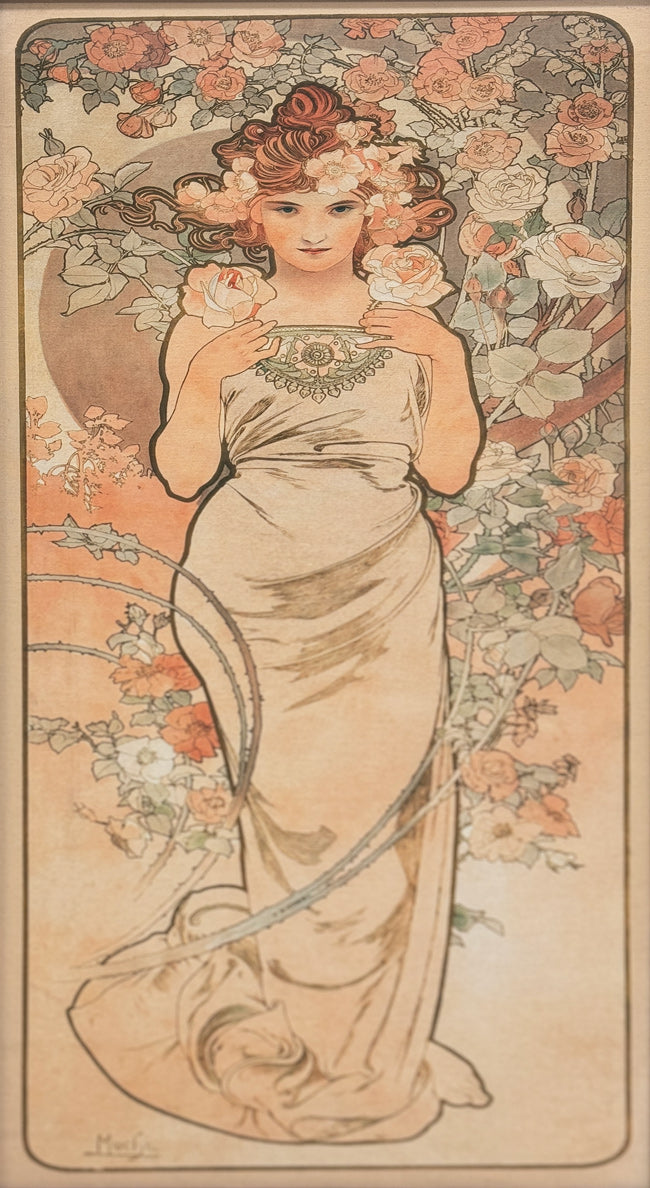 ALPHANSO MUCHA - Seasons, Original Poster, Set of 4 - Each: 27"x11.5"