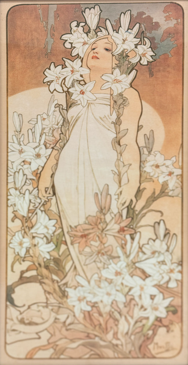ALPHANSO MUCHA - Seasons, Original Poster, Set of 4 - Each: 27"x11.5"