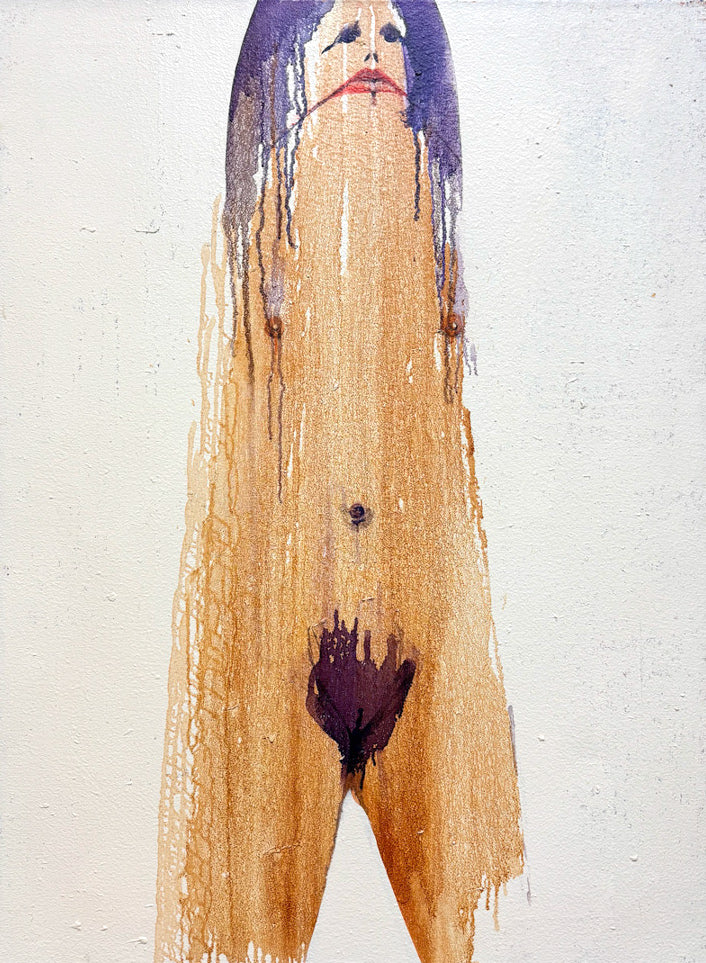 ALBERT REDOCZY - Portrait of Flores #6 Essence of Drip - Oil on Canvas - 40"x30" - 1968