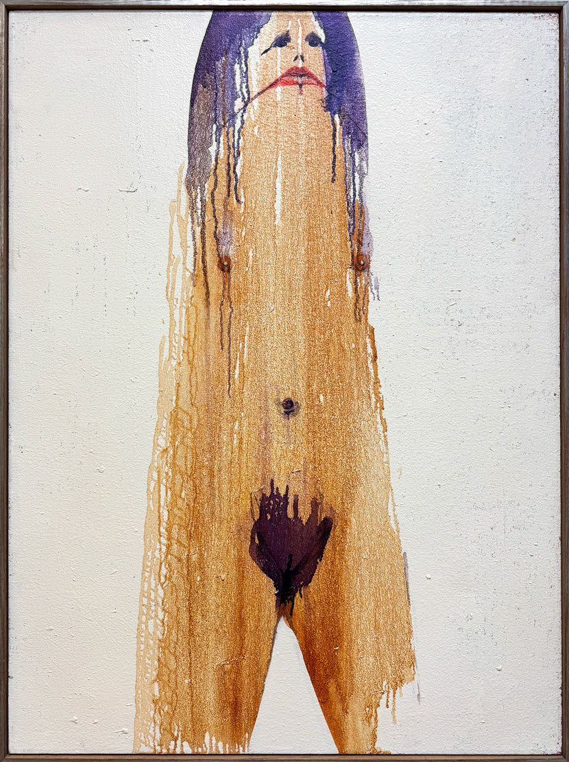 ALBERT REDOCZY - Portrait of Flores #6 Essence of Drip - Oil on Canvas - 40"x30" - 1968