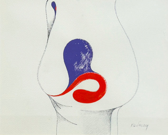 ALBERT RADOCZY - The Womb - Side Portrait of Flores - Oil on Paper - 14"x17"
