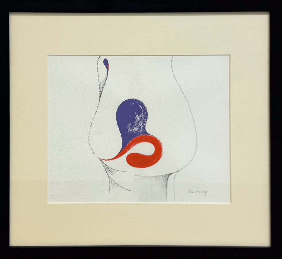 ALBERT RADOCZY - The Womb - Side Portrait of Flores - Oil on Paper - 14"x17"