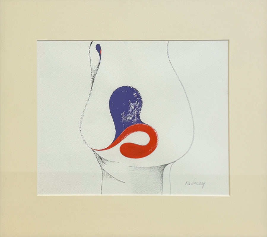 ALBERT RADOCZY - The Womb - Side Portrait of Flores - Oil on Paper - 14"x17"
