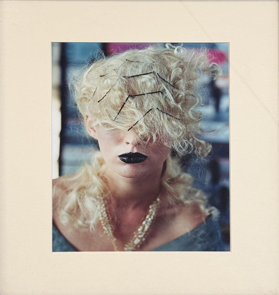 DAVID LACHAPELLE (w/JOHN BLAINE)- Blonde Woman with Bobby Pins and Black Lipstick - Original Fashion Photography