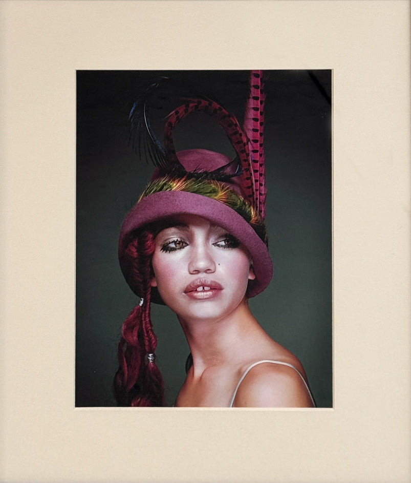 DAVID LACHAPELLE (w/JOHN BLAINE Hair Stylist) - Girl with the Feather Hat - Original Fashion Photography