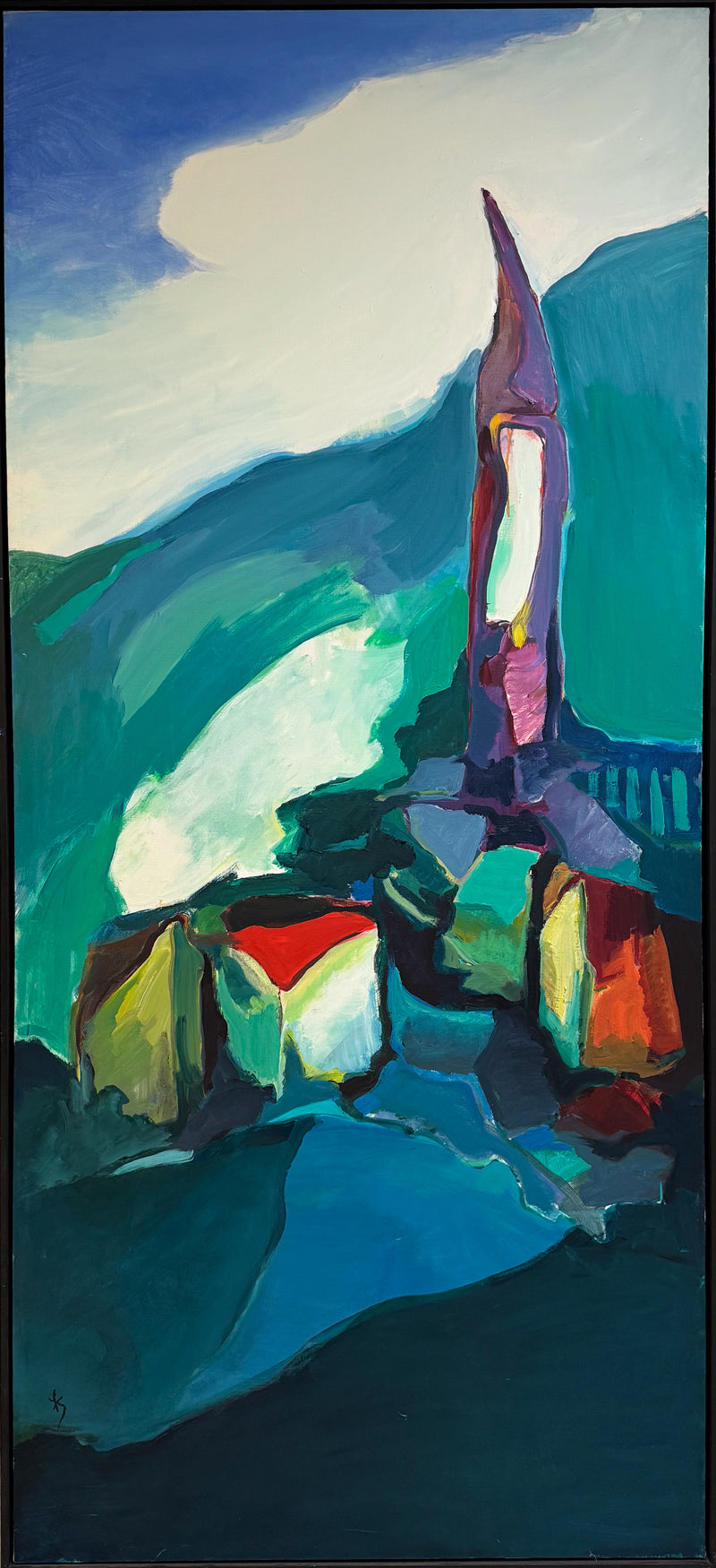 FAY SINGER - The Cathedral - Oil on Canvas - 84"x36"
