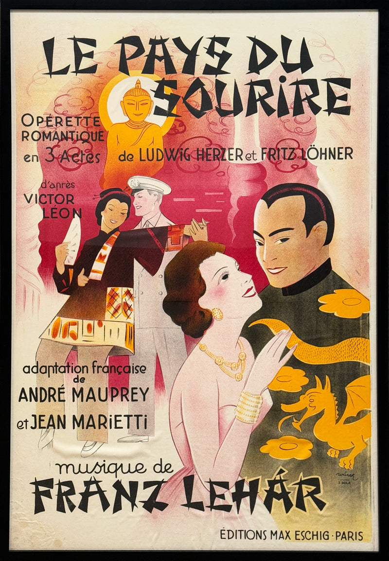 GEORGES DOLA - Le Pays du Sourire - Original French Poster - 46"x30" - 1935