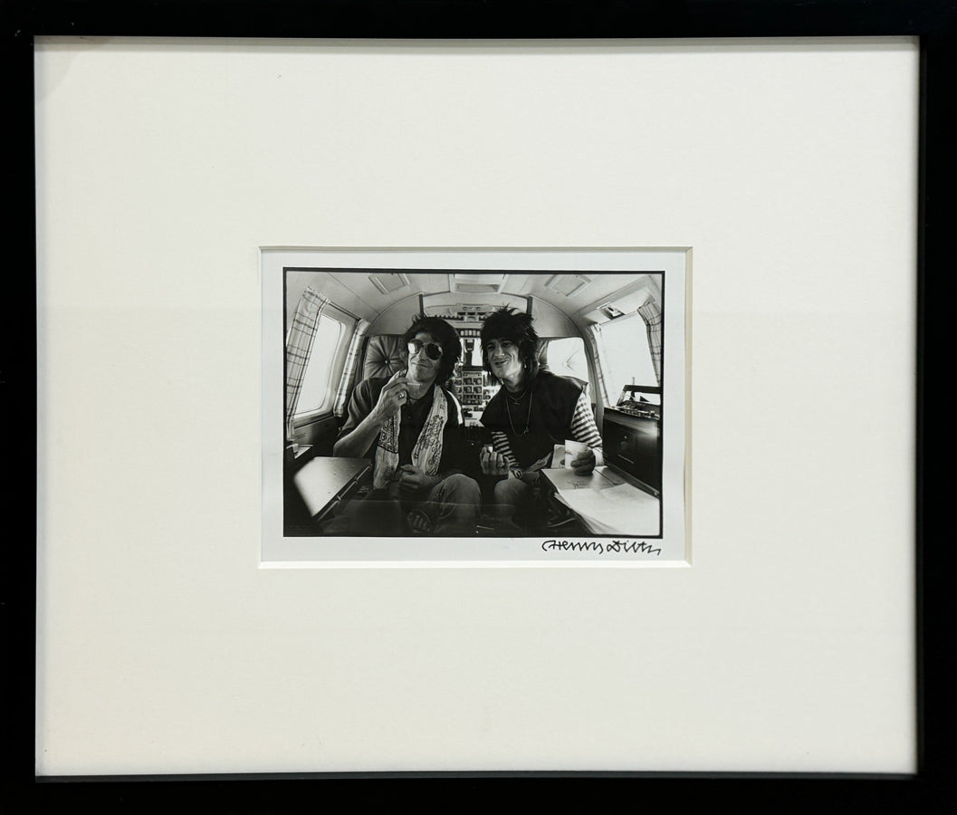 HENRY DILTZ - Keith Richards and Ron Wood on Their Learjet - Portrait Photography - 6.5"x9.5"