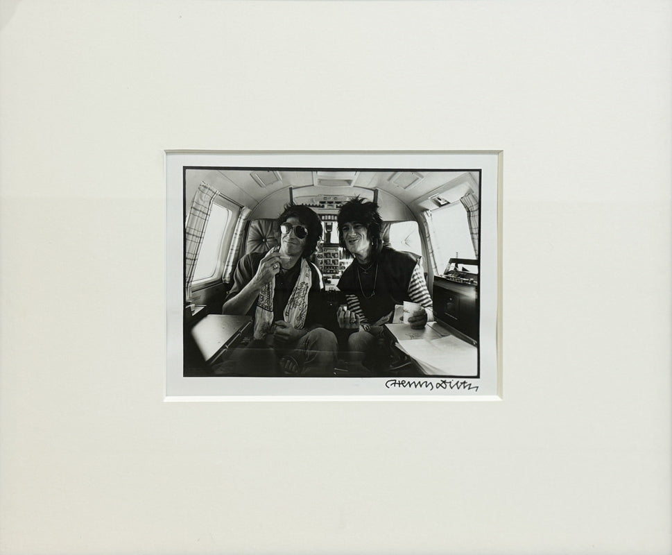 HENRY DILTZ - Keith Richards and Ron Wood on Their Learjet - Portrait Photography - 6.5"x9.5"