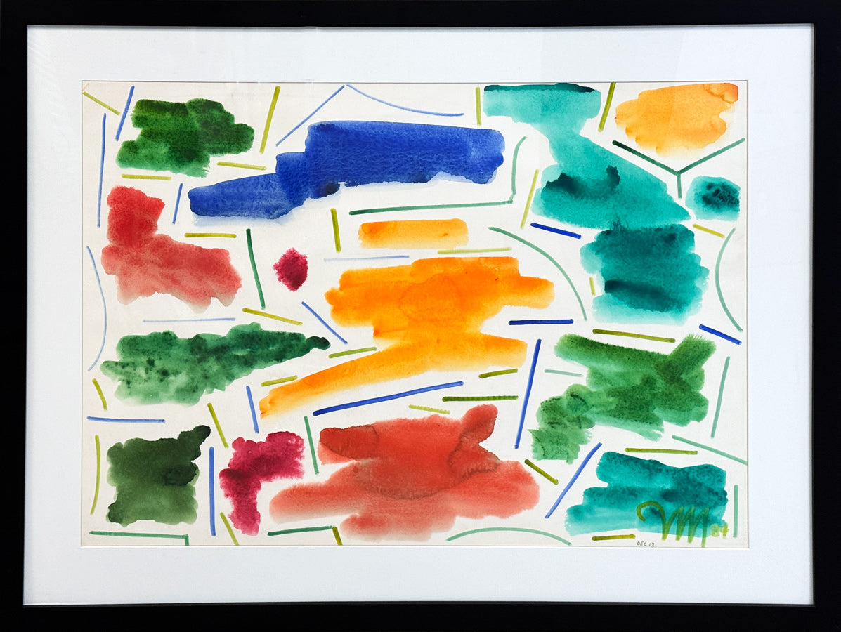 JAMES MCCRAY - Abstract California Landscape, 22” x 30”, Watercolor on Paper