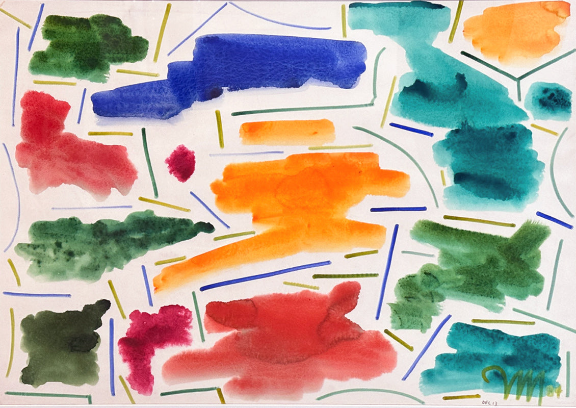 JAMES MCCRAY - Abstract California Landscape, 22” x 30”, Watercolor on Paper