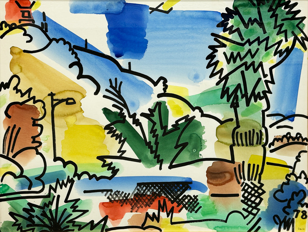 JAMES MCCRAY- Northern California Lyrical Abstraction - Watercolor - 22"x30" - 1978