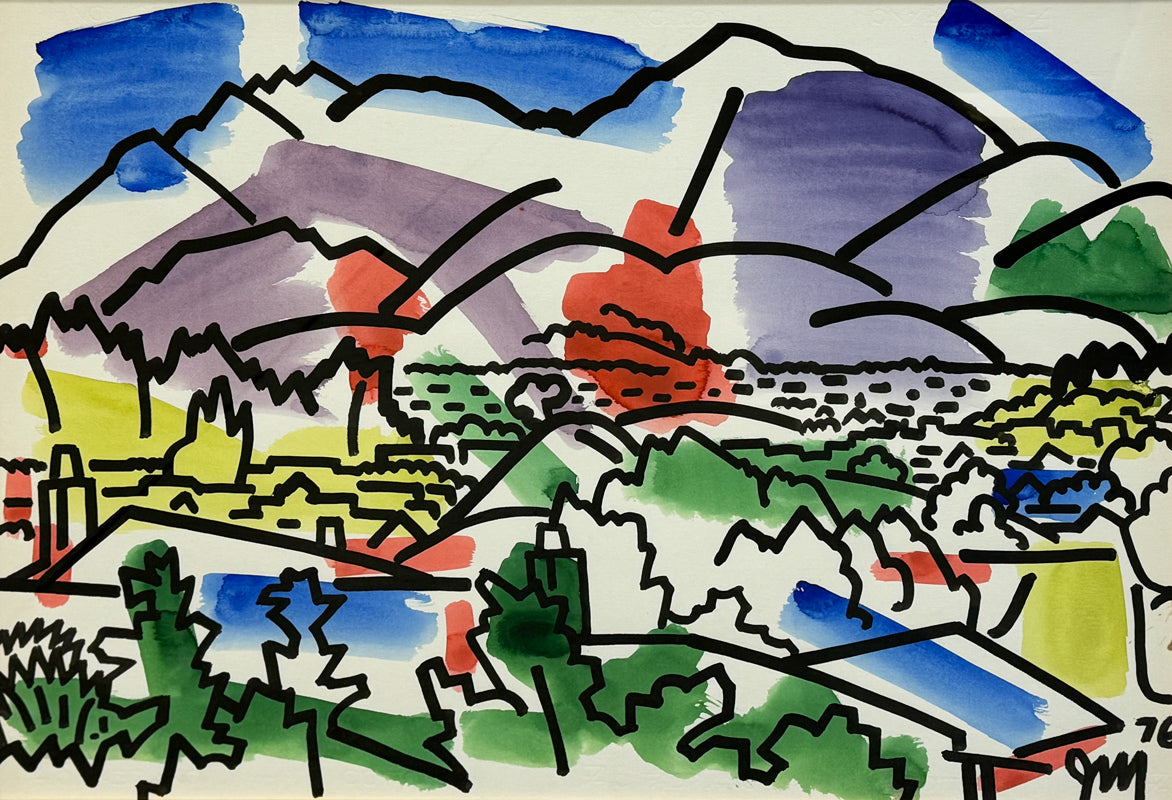 JAMES MCCRAY - Northern California Landscape #1 - Watercolor - 22"x30" - 1976