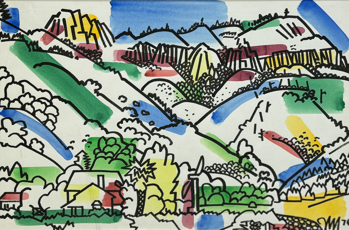 JAMES MCCRAY - Northern California Landscape - Watercolor - 22"x30" - 1979