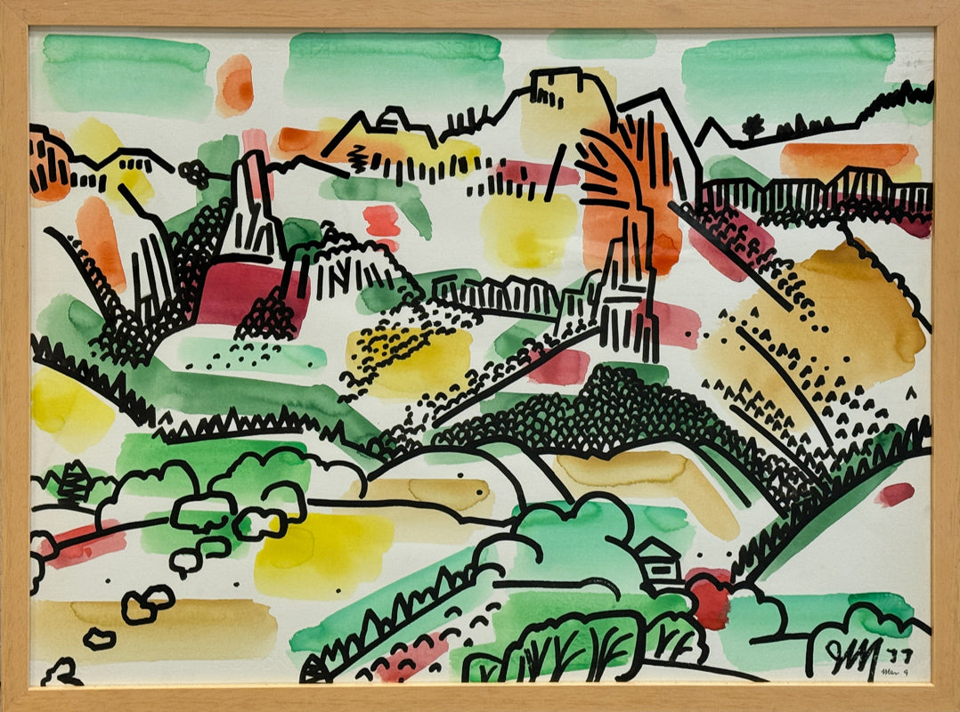 JAMES MCCRAY - Landscape of Northern California #4 - Watercolor - 22"x30" - 1977