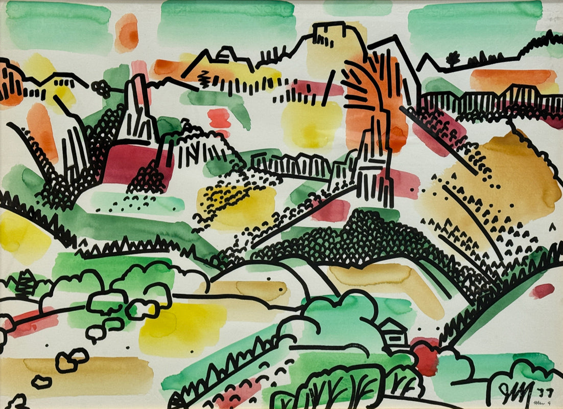 JAMES MCCRAY - Landscape of Northern California #4 - Watercolor - 22"x30" - 1977