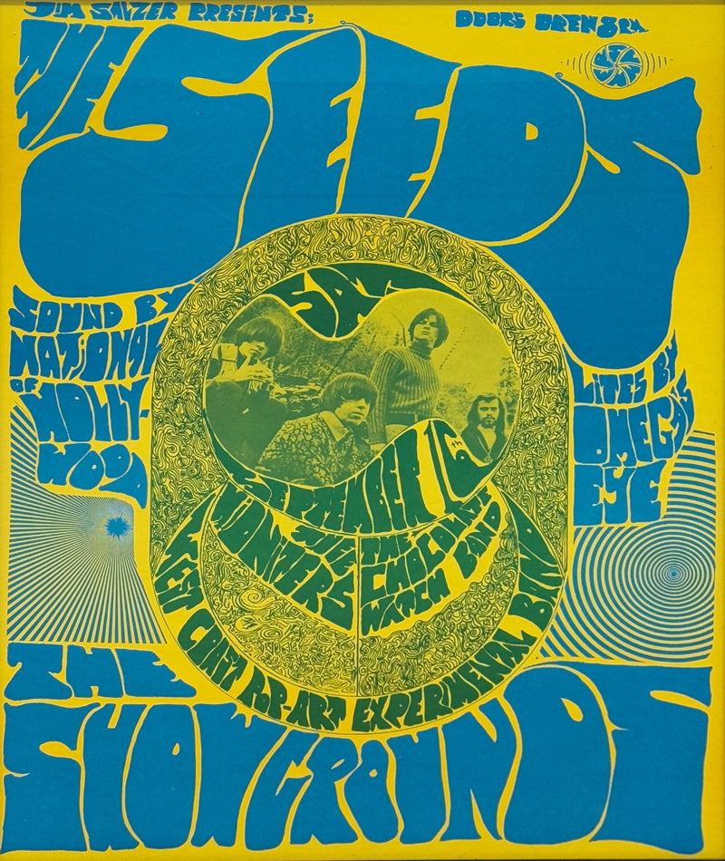 JIM SALSER - The Seeds in Santa Barbara Poster - 23"x17" - 1967