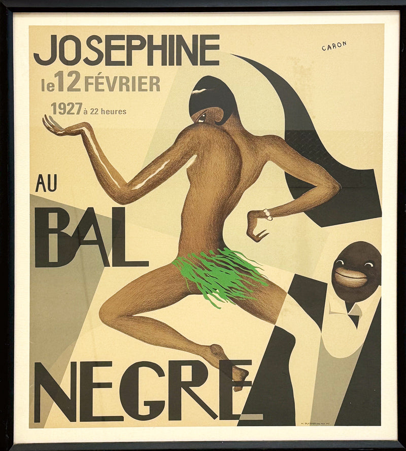 ANDRES CHARLES CARON - Josephine Baker - Vintage French Ad Poster for Bal Negre - 34"x28"