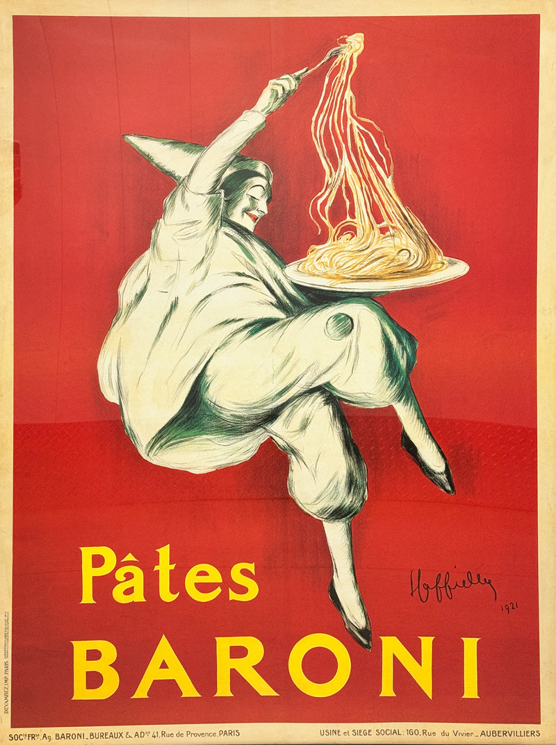LEONETTO CAPPIELLO - Original PATES BARONI Vintage French Poster - 47"x35"