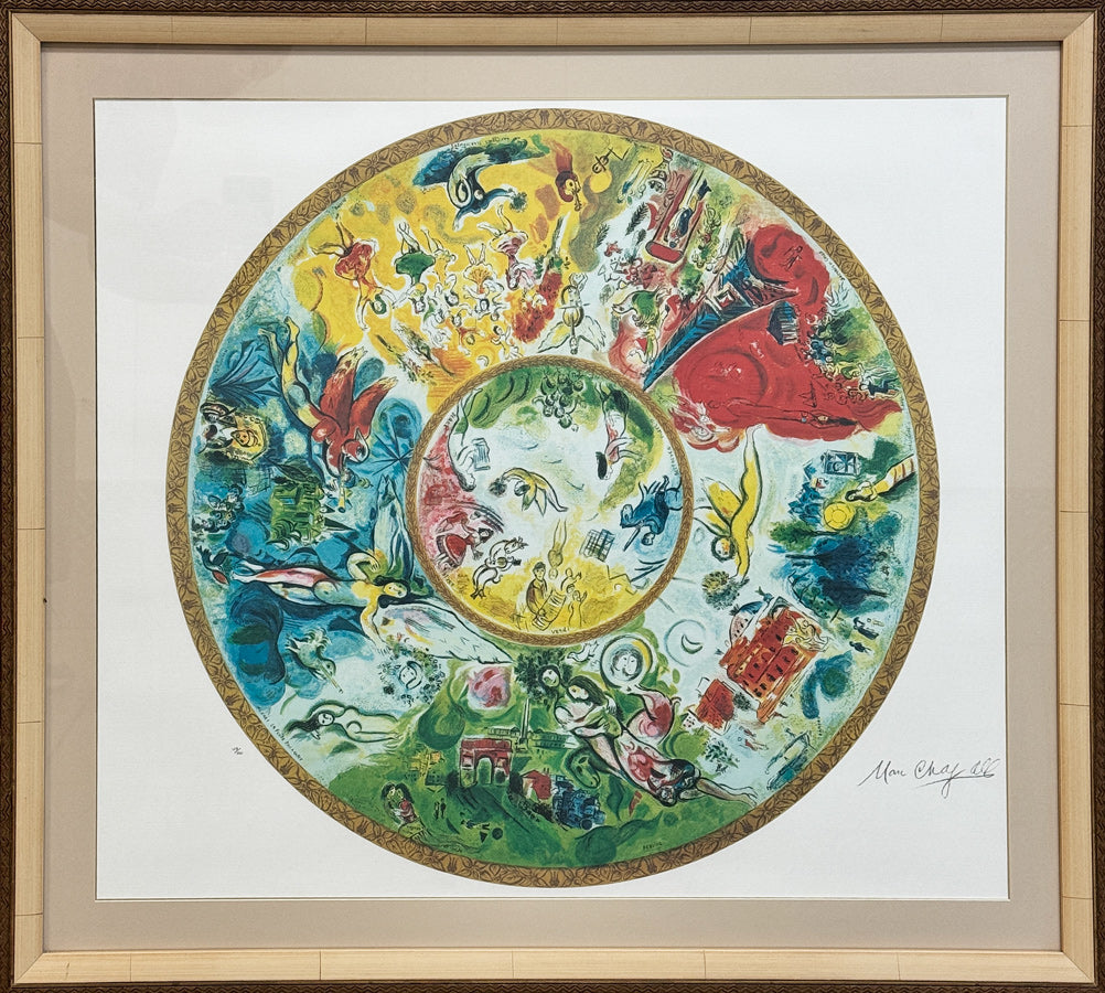 MARC CHAGALL - The Ceiling of the Garnier Opéra in Paris, Signed LITHOGRAPH (numbered) - 24"x28"
