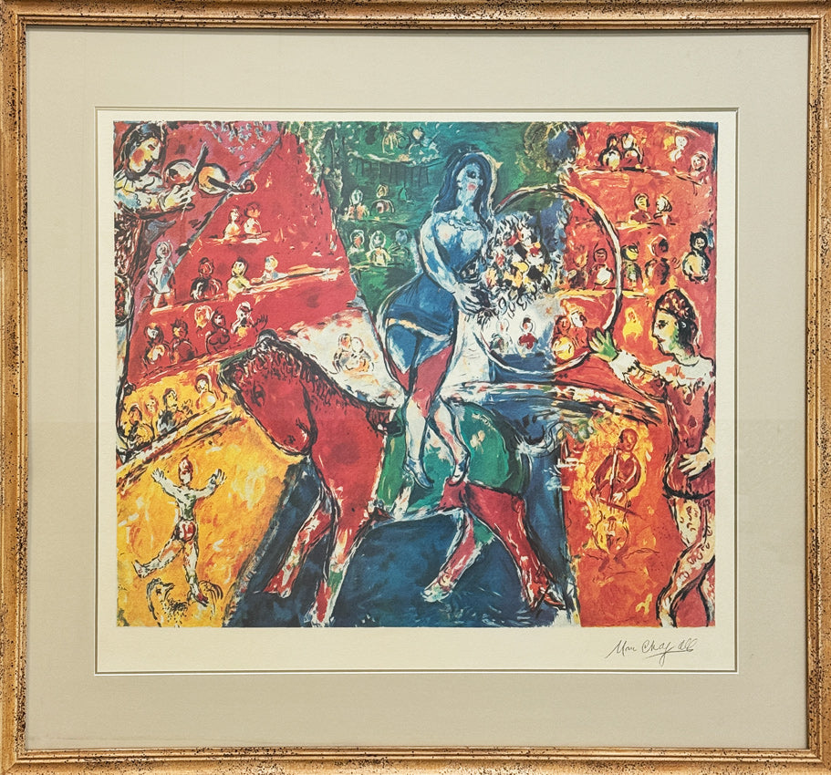 MARC CHAGALL - Le Cirque de Soleil - Color Lithography - 24"x29"