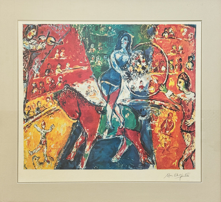 MARC CHAGALL - Le Cirque de Soleil - Color Lithography - 24"x29"