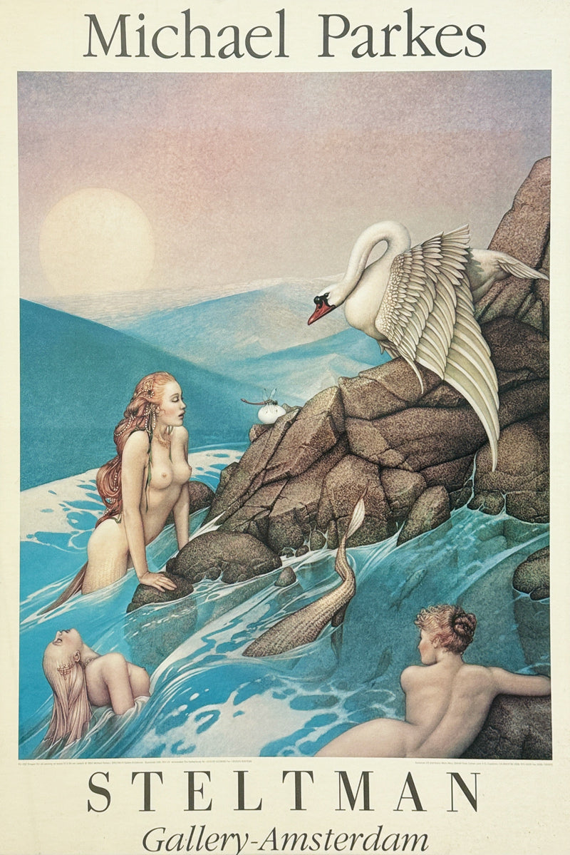 MICHAEL PARKES - Dragonfly - Chromolithography of Oil Painting - 33"x23"