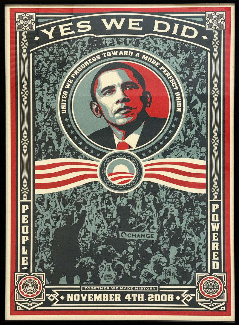 SHEPARD FAIREY OBEY - YES WE DID - 43"x24" - 2008
