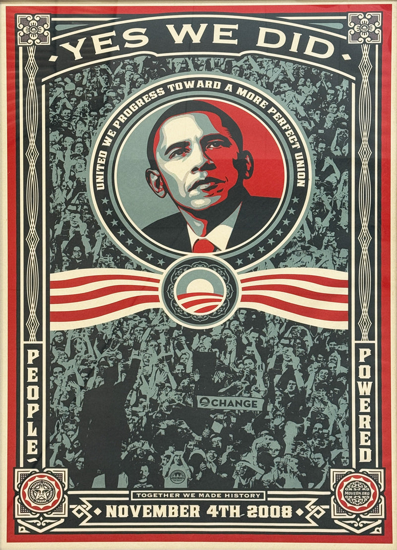 SHEPARD FAIREY OBEY - YES WE DID - 43"x24" - 2008