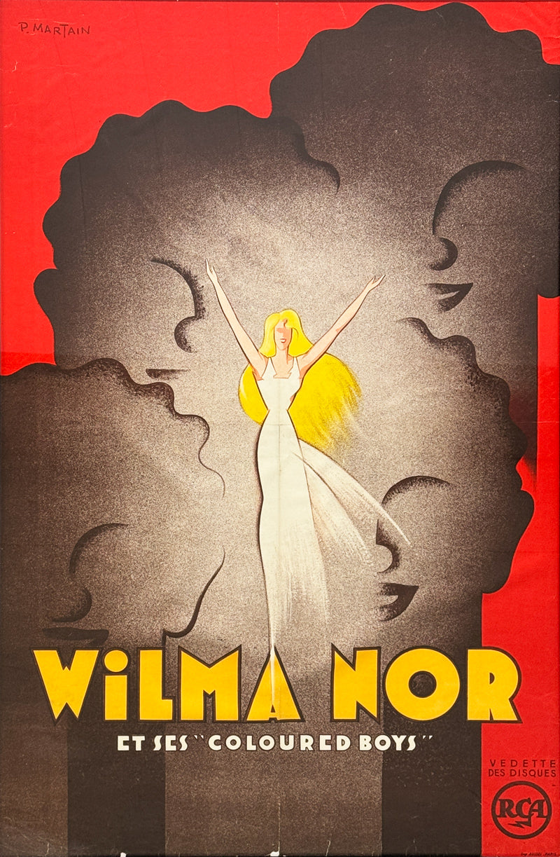 P.MARTAIN - Wilma Nor Vintage French Art Deco Poster - 31"x48"