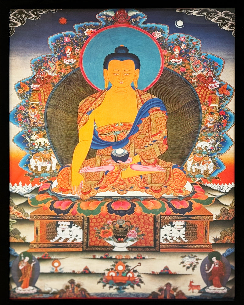 ROMIO SHRESTHA - Enlightenment Art - Buddha Shakyamuni - 24"x16" - Colorplate Lithographs