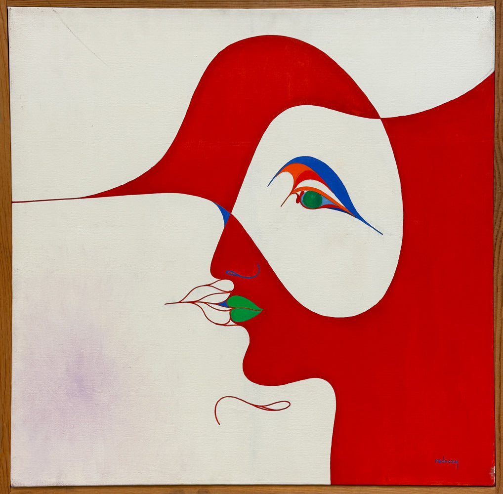 ALBERT RADOCZY - Inverted Kiss of Flores - Oil on Canvas - 24"x24" - 1982