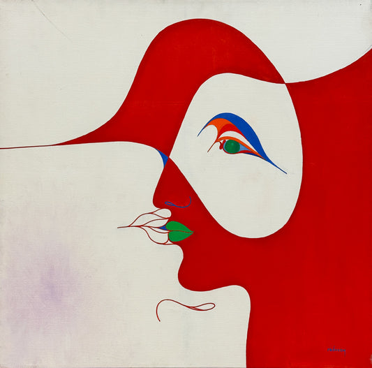 ALBERT RADOCZY - Inverted Kiss of Flores - Oil on Canvas - 24"x24" - 1982