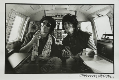 HENRY DILTZ  - Keith Richards and Ron Wood on Their Learjet