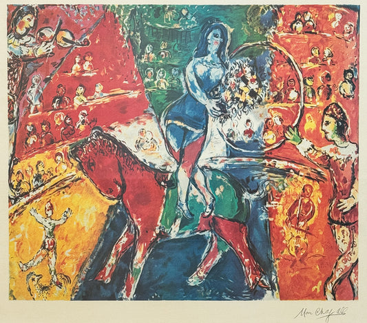 MARC CHAGALL - Le Cirque de Soleil - Color Lithography - 24"x29"