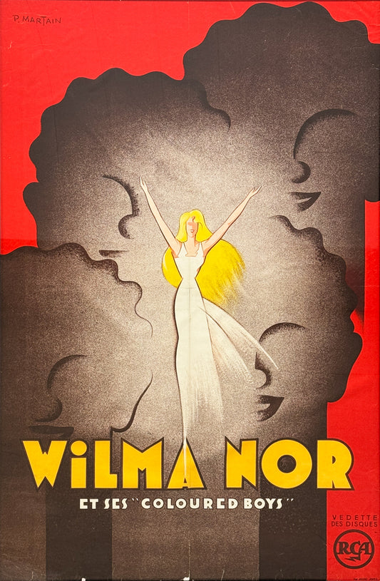 P.MARTAIN - Wilma Nor Vintage French Art Deco Poster - 31"x48"