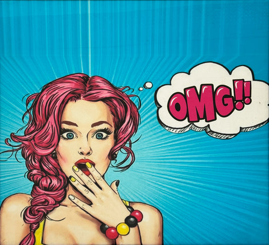 OMG - POP ART #1 - Pop Art Oil Print on Rubberized Canvas with a fabulous History - 29"x29"