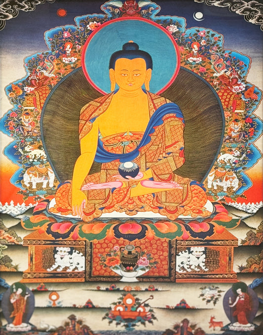 ROMIO SHRESTHA - Enlightenment Art - Buddha Shakyamuni - 24"x16" - Colorplate Lithographs