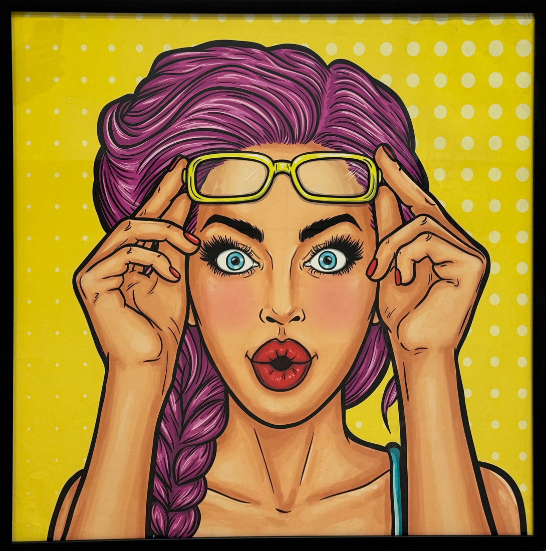 POP ART #3 - A striking art print with a glamorous history - Oil on Rubberized Canvas- 29"x29"